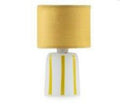 Lampada base a strisce bianco e giallo