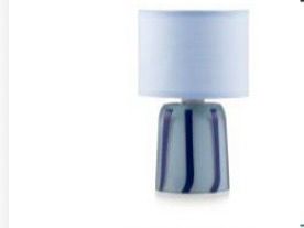 Lampada blu base a strisce bianco e blu