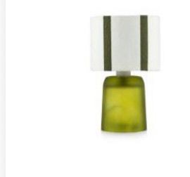 Lampada base verde a strisce bianco e verde