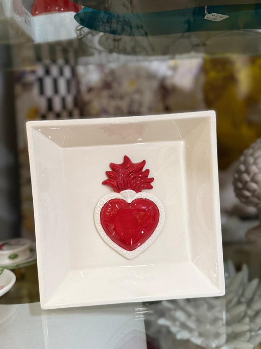 Svuota tasche cuore sacro in rilievo