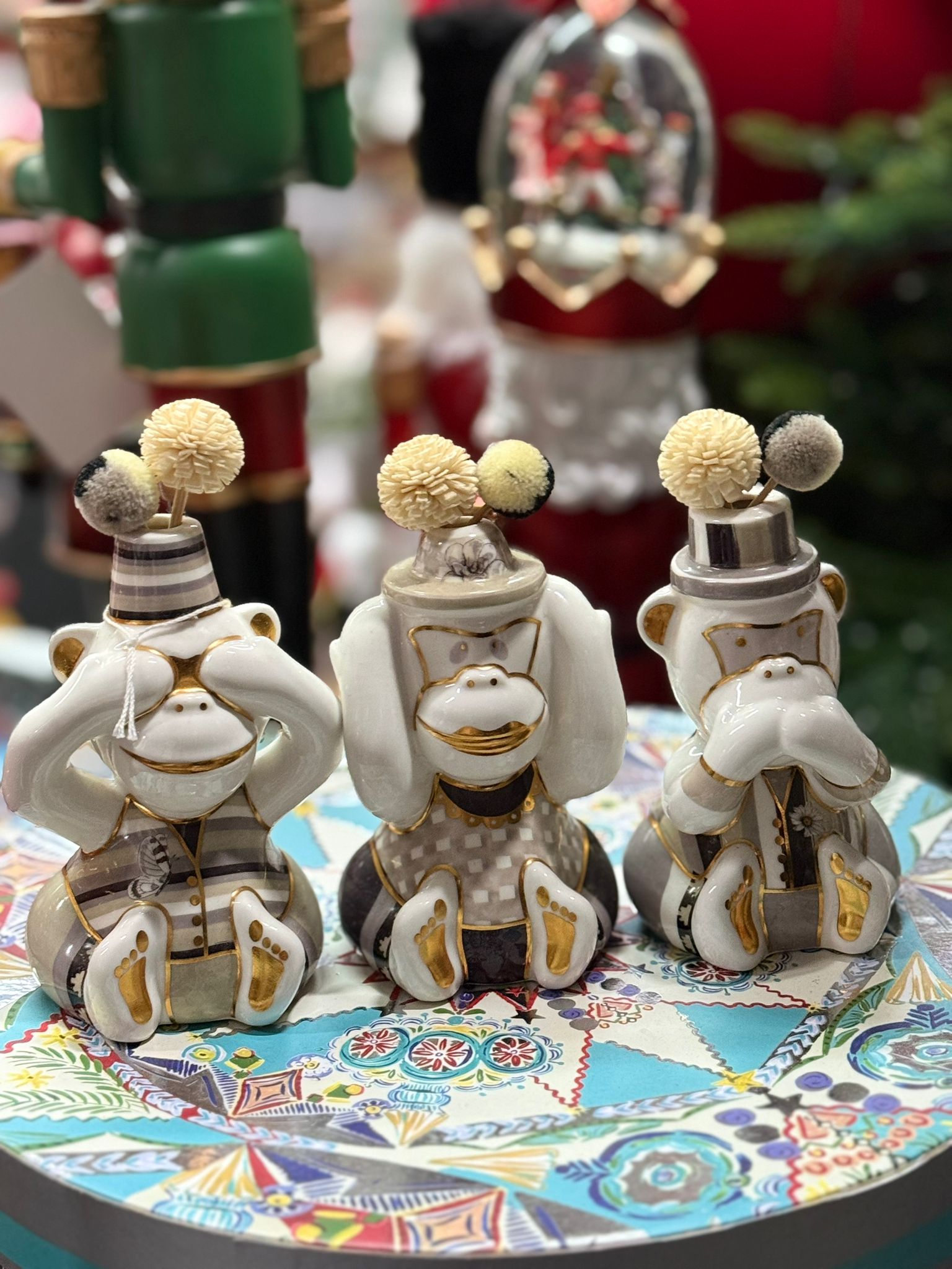 Set profumatori scimmietta "Non Parlo", "Non Sento", "Non Vedo"