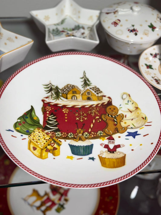 Piatto per panettone in porcellana
