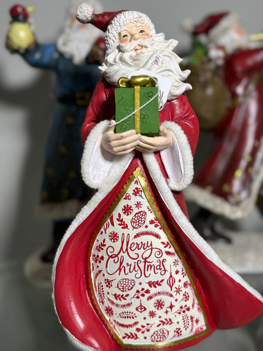 Babbo Natale in resina con led