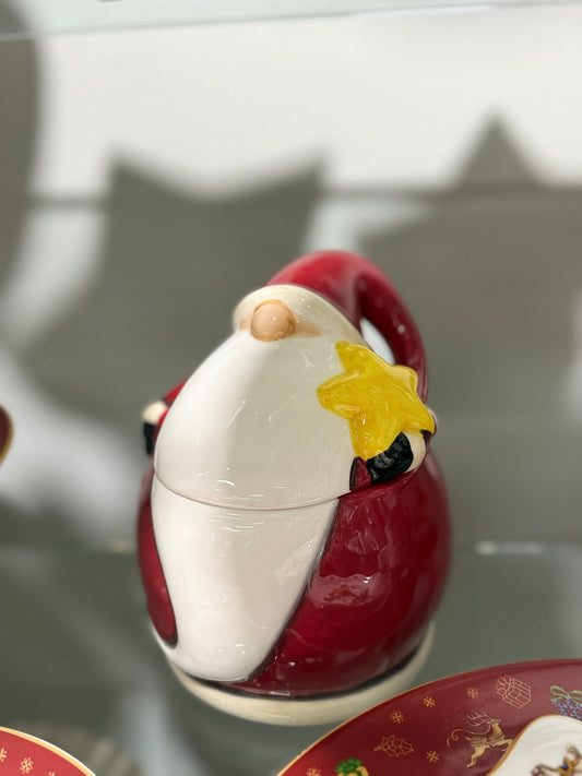 Biscottiera Babbo Natale "Excelsa" in ceramica