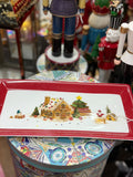 Vassoio rettangolare in porcellana "Sweet Natale"