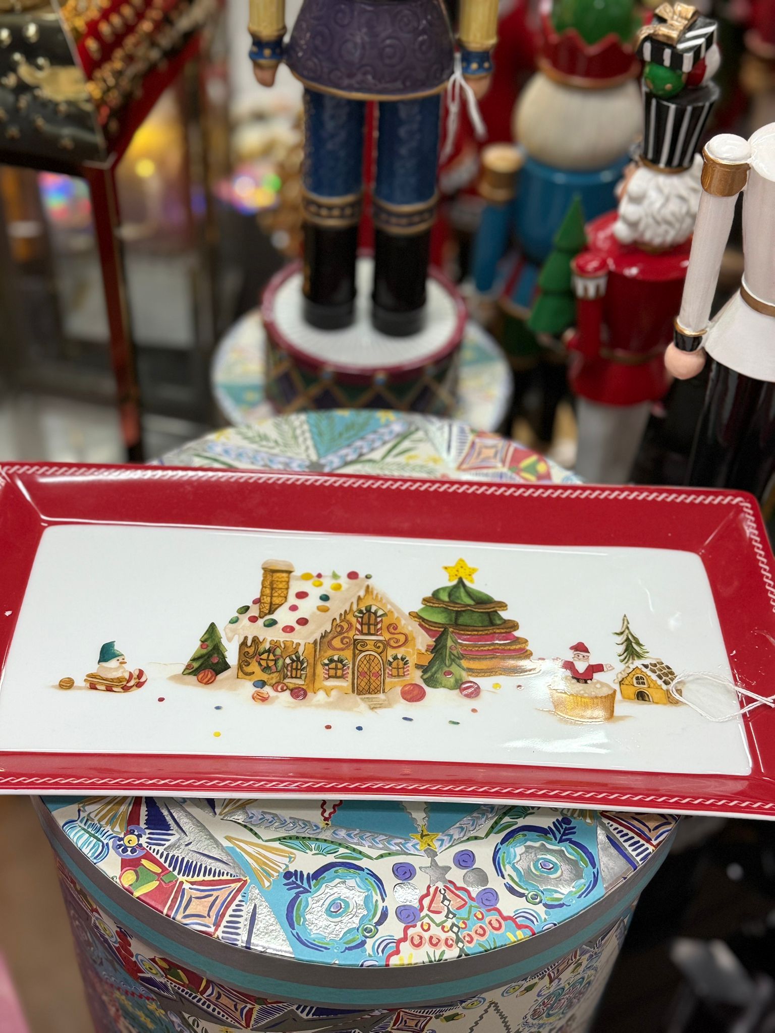 Vassoio rettangolare in porcellana "Sweet Natale"