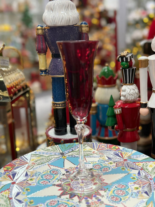 Calice "Flute" rubino