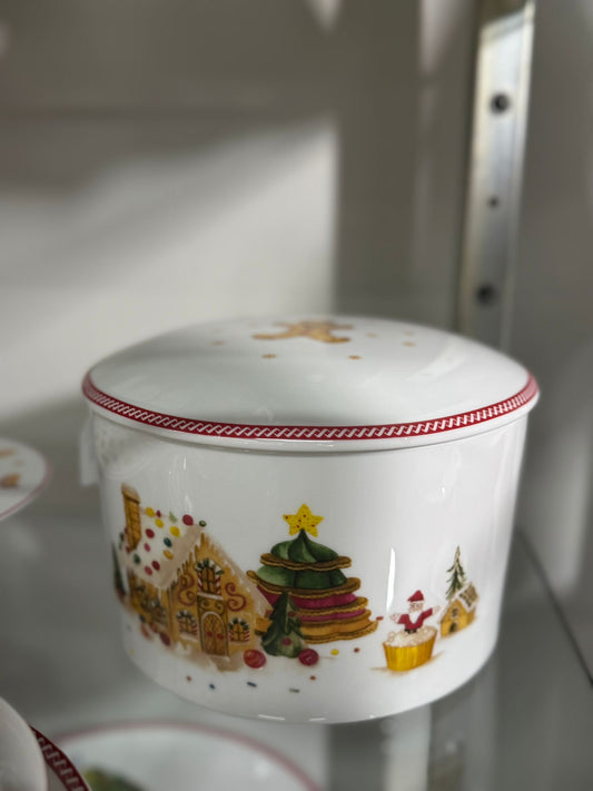 Biscottiera in porcellana "Sweet Natale"