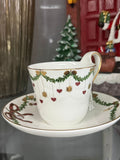 Tazza tè con piattino "Star Fluted Christmas"