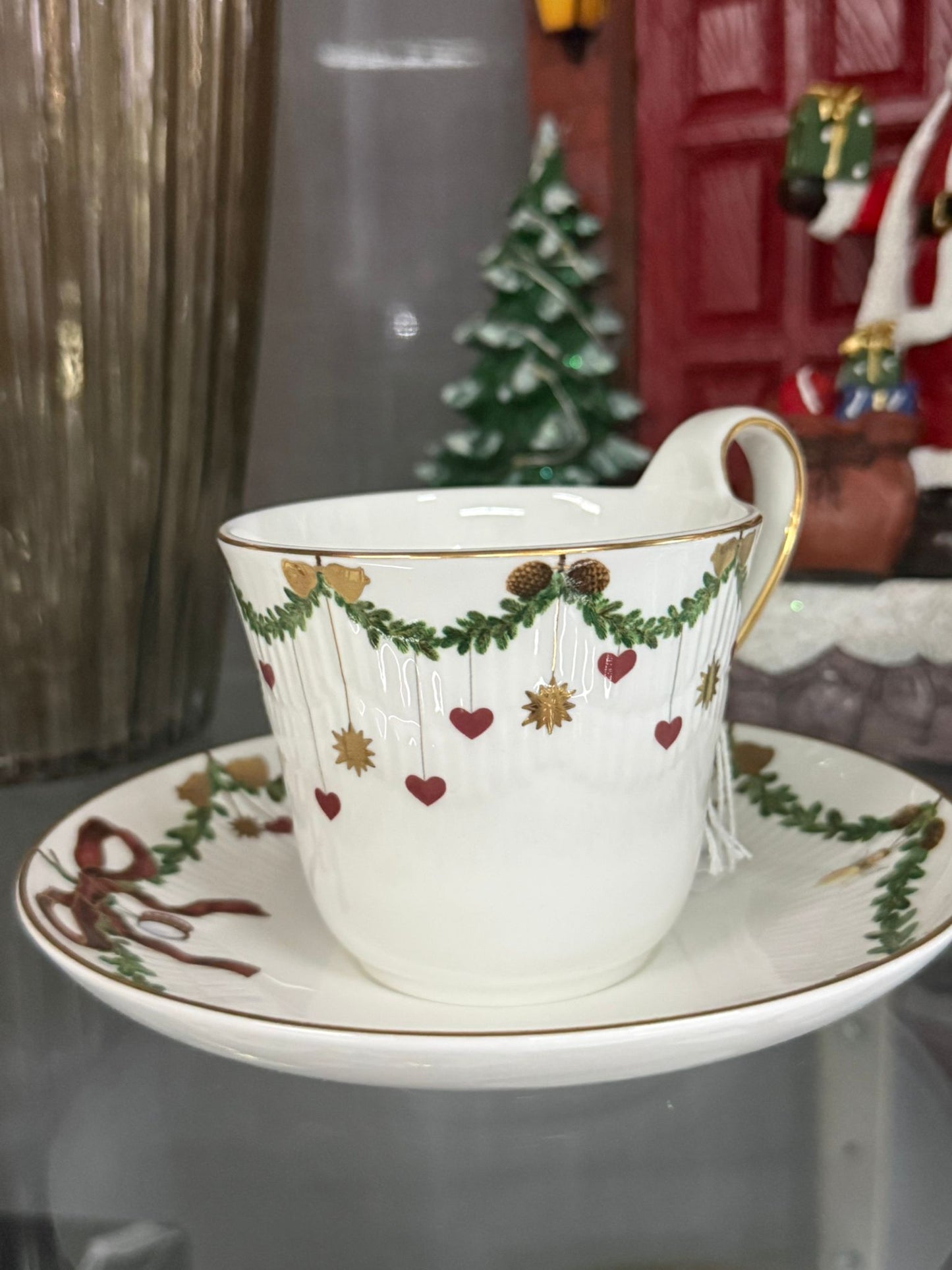 Tazza tè con piattino "Star Fluted Christmas"