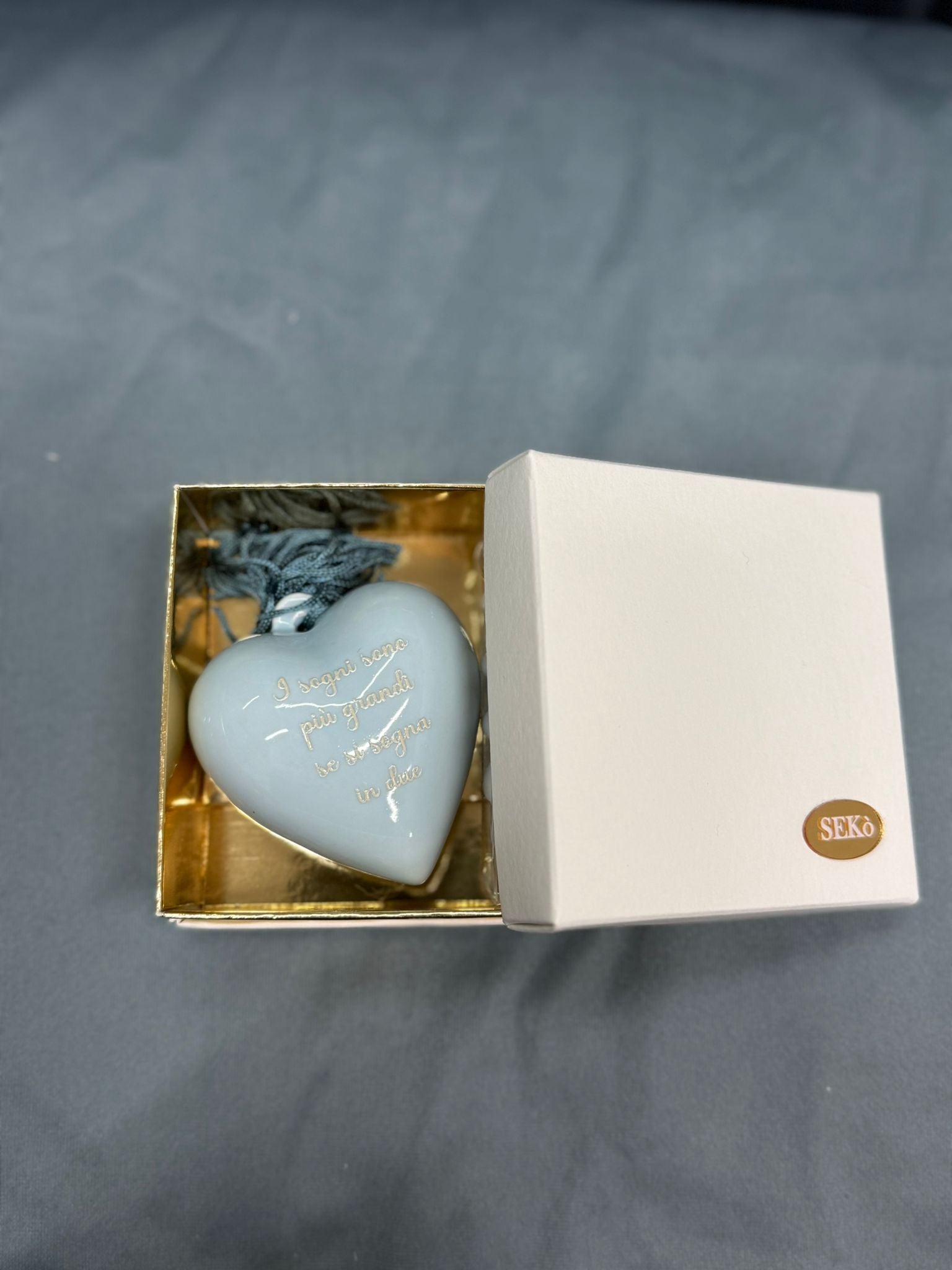 Scatola Quadrata Cuore Con Frase