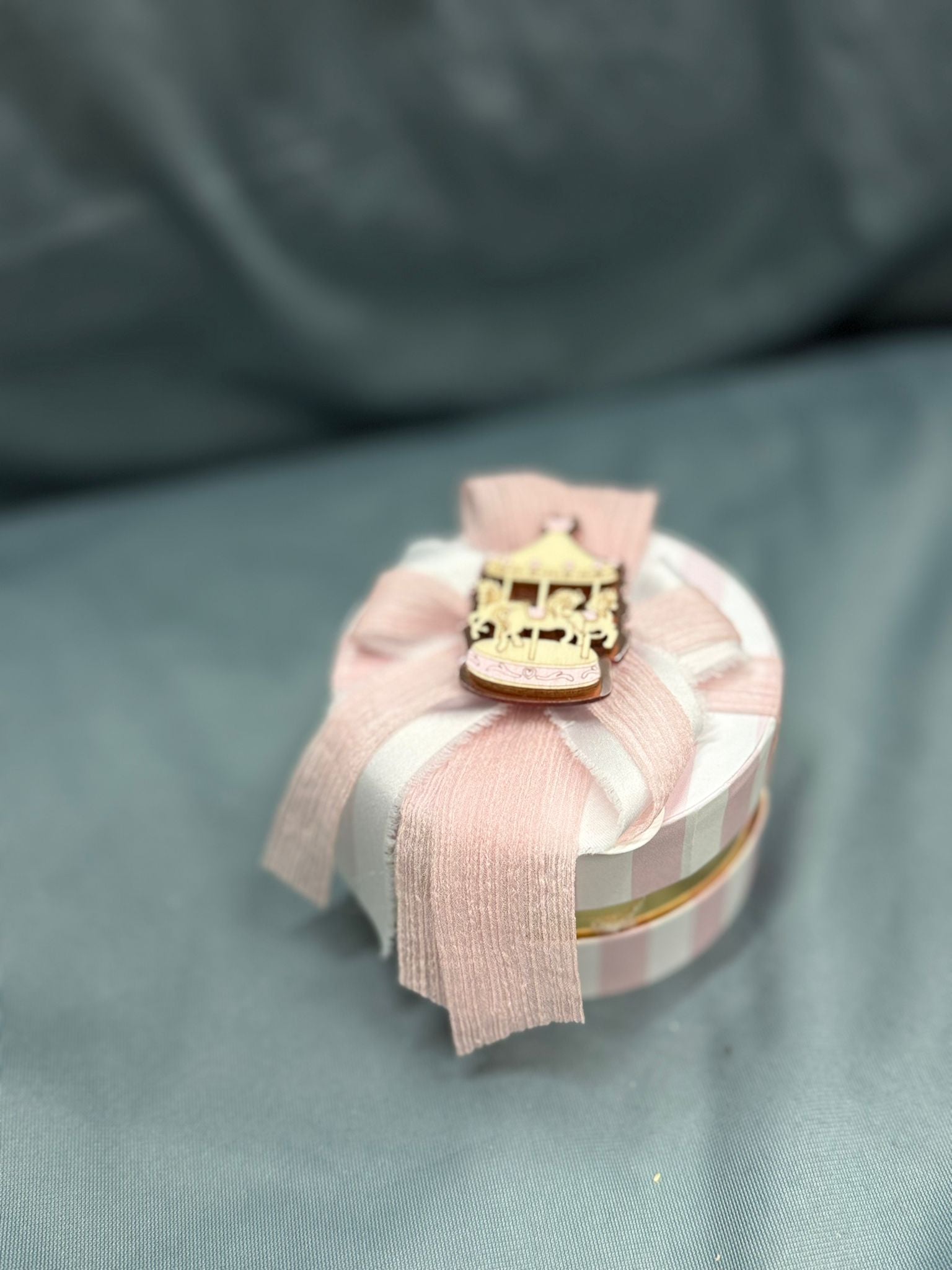 Scatola Rigata Rosa Carillon