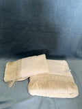 Set asciugamani beige Con Frangia