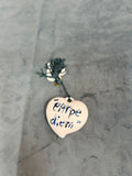 Cuore Piccolo Con Scritta Blu "Carpe Diem"