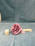 Candela e Rosa Profumata Rosa Antico