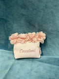 Pochette Cotone Rosa Con Ricamo "Coccolami"