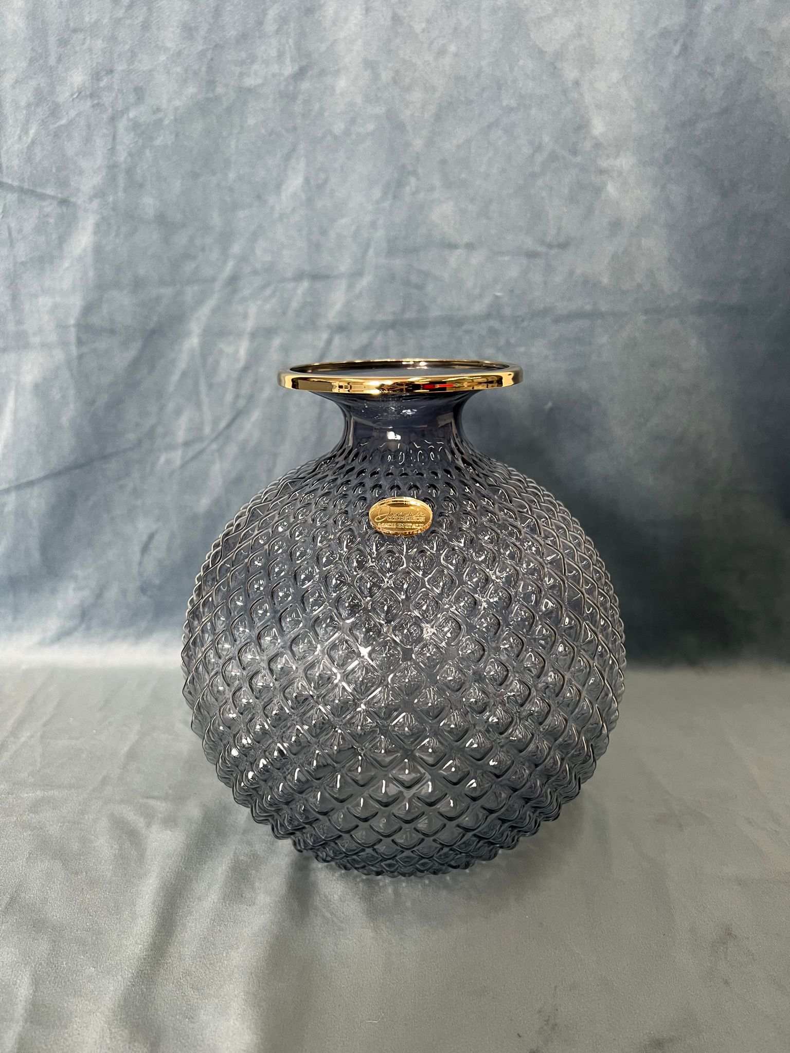 Vaso Serenya Grande Fumé Con Oro