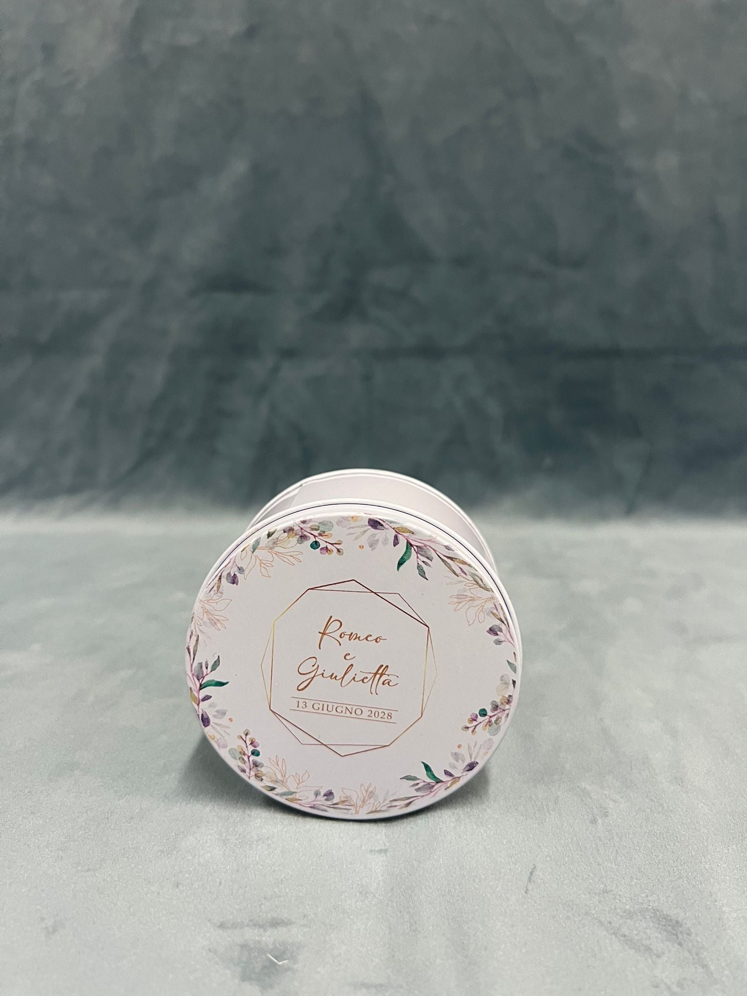 Scatola In Latta Porta Confetti Personalizzabile