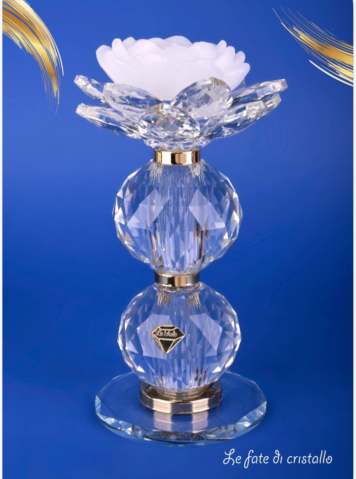 Porta Candela In Cristallo