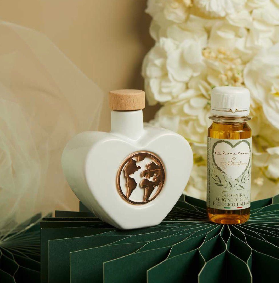 Oliera Cuore Con Olio Mondo Oro Rosa