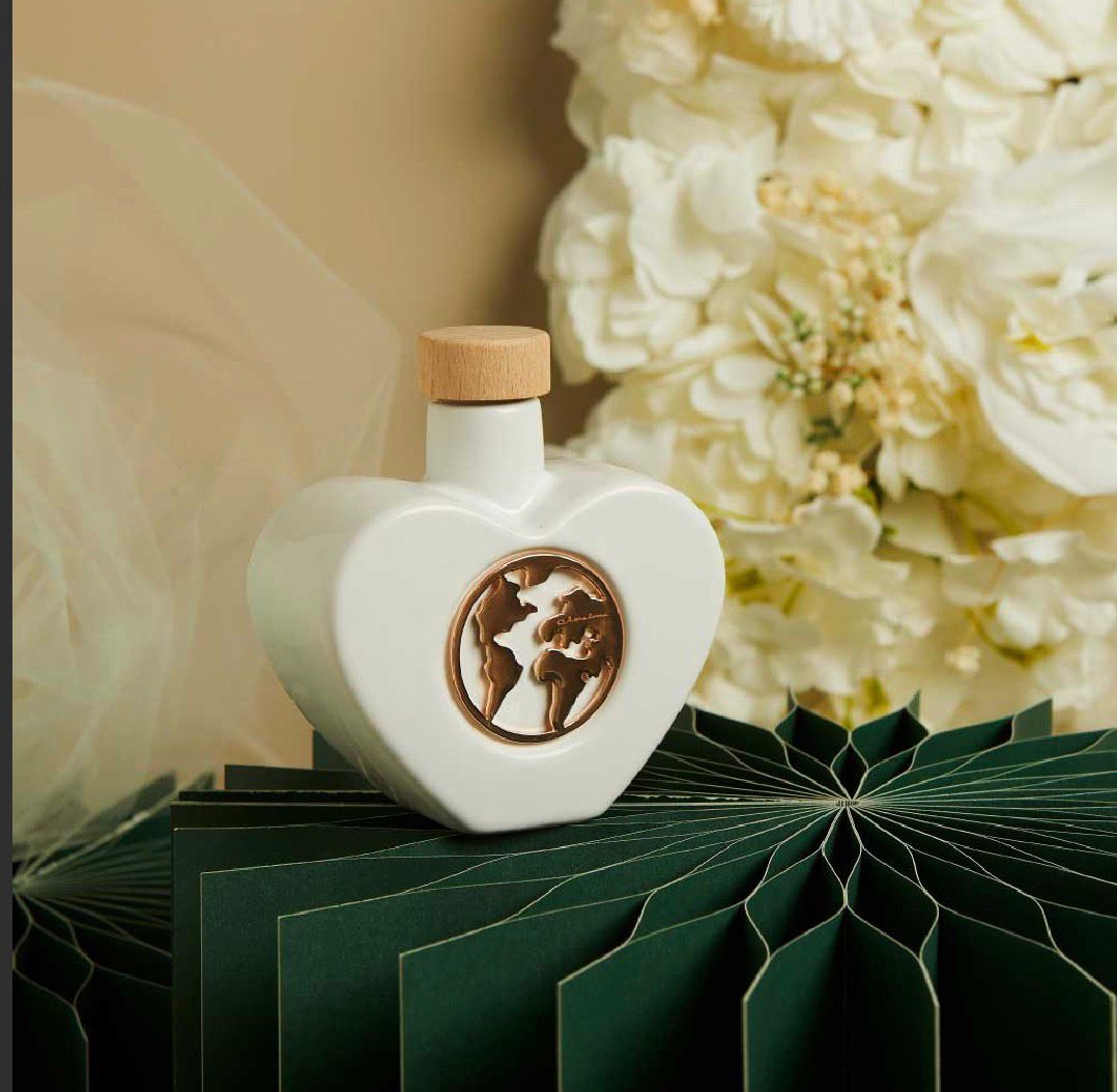 Oliera Cuore Mondo Oro Rosa