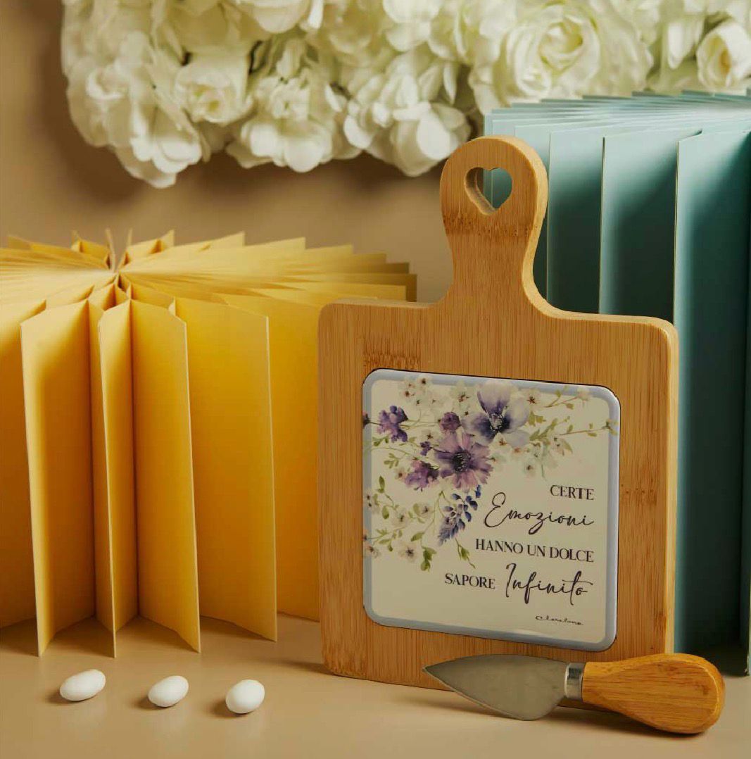 Tagliere Bambù Lilla Con Coltellino