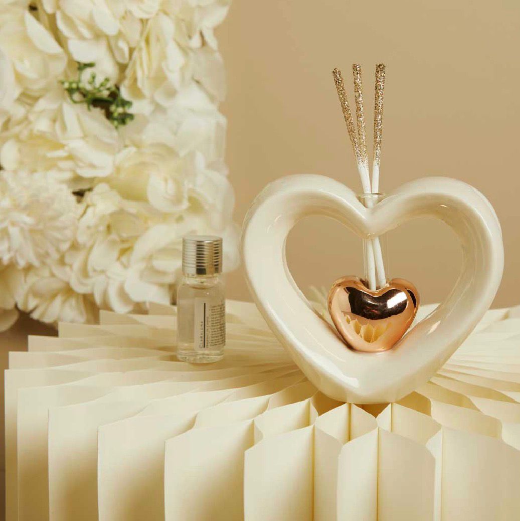 Diffusore Cuore Con Cuore Oro Rosa