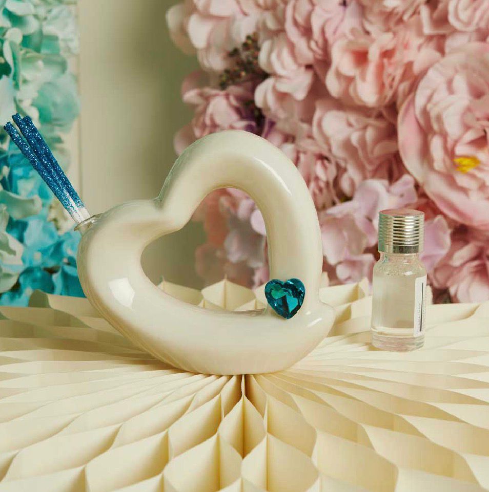 Diffusore Cuore Con Applicazione Azzurra