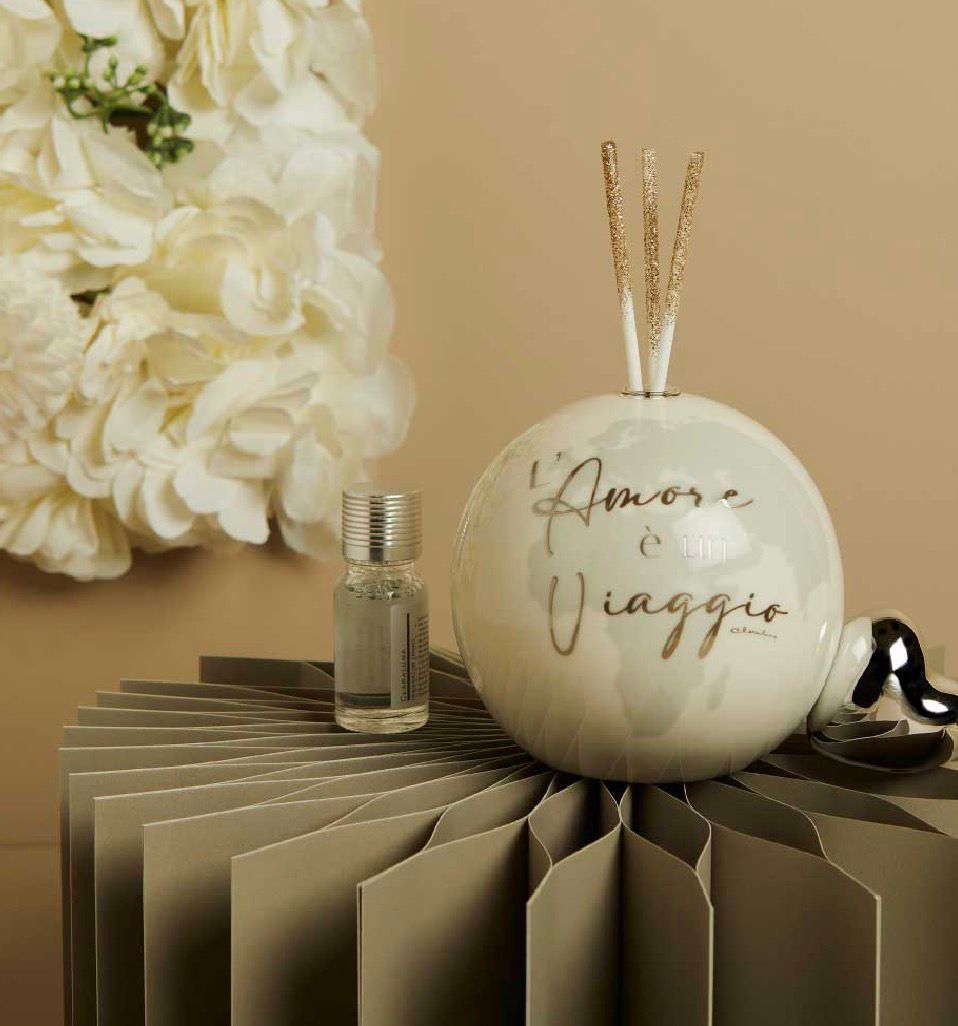 Diffusore Globo Grande Con Cuore Silver