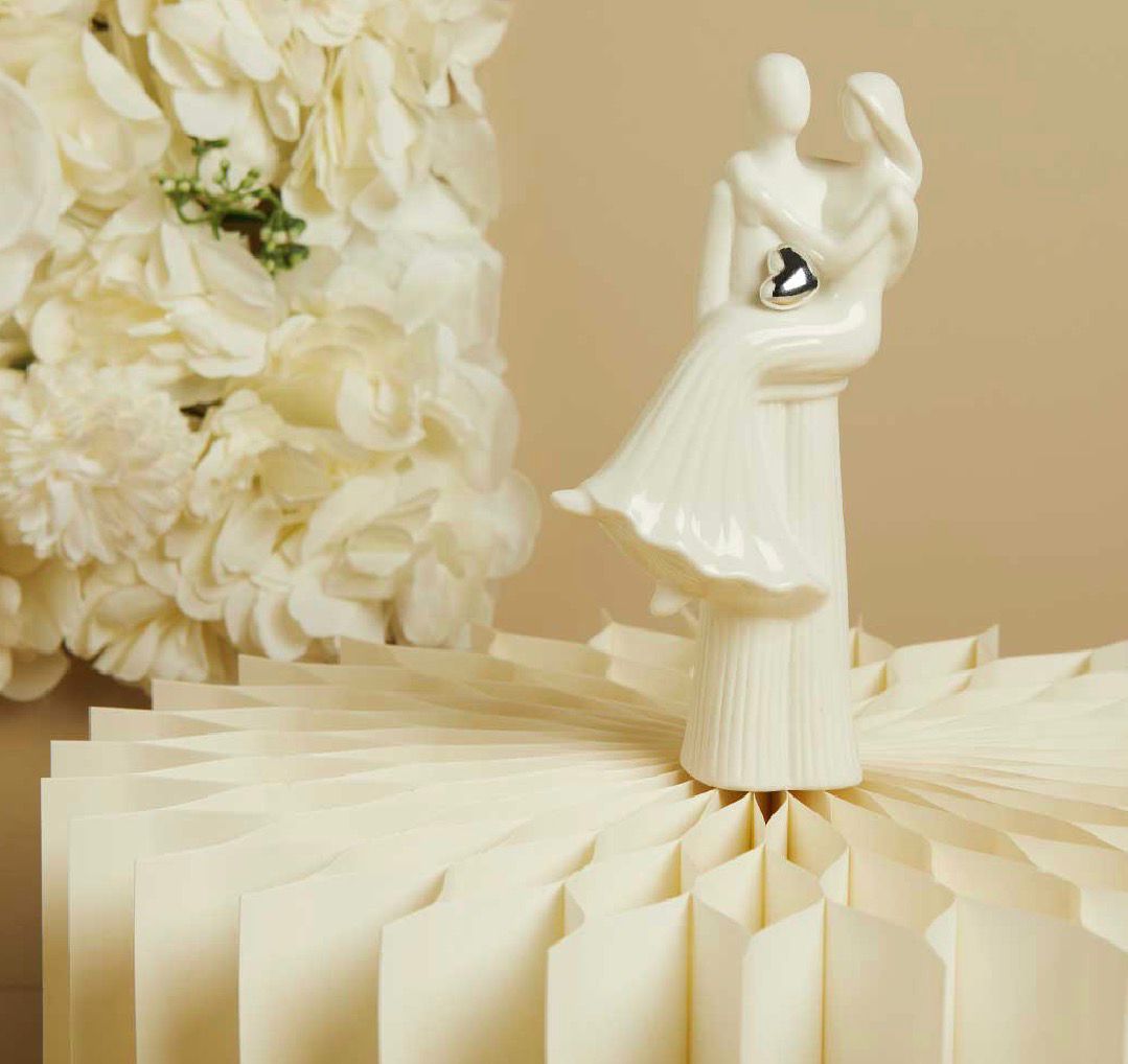 Coppia Sposi Cuore Silver