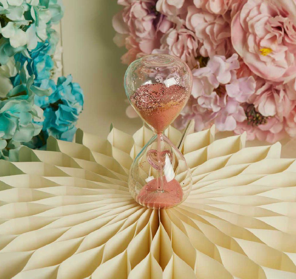 Clessidra Con Cuore Rosa