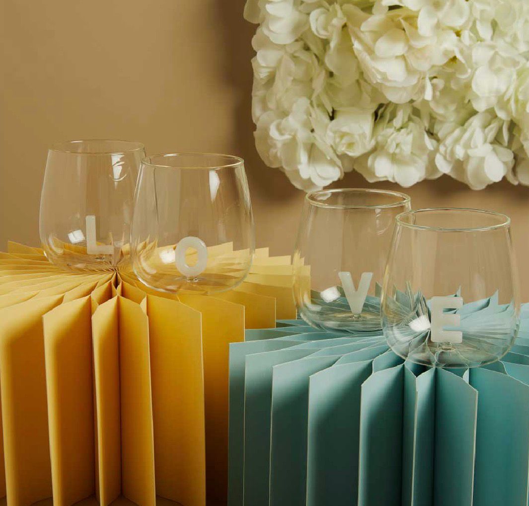 Set 4 Bicchieri "Love"