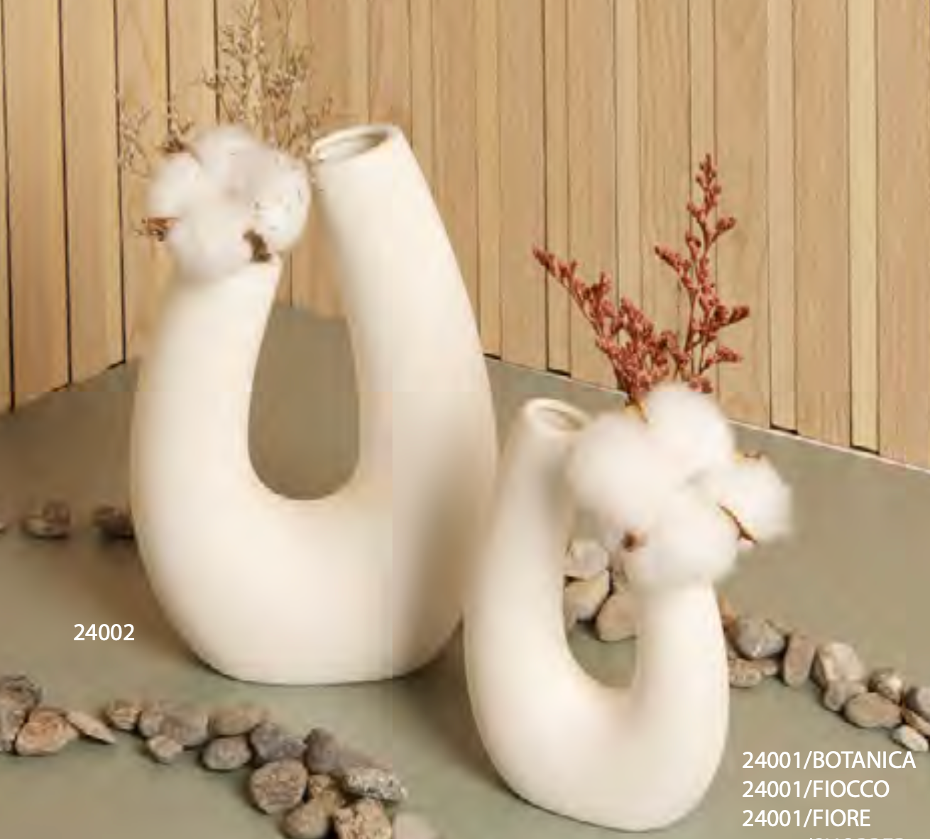 Vaso U con fiori claraluna