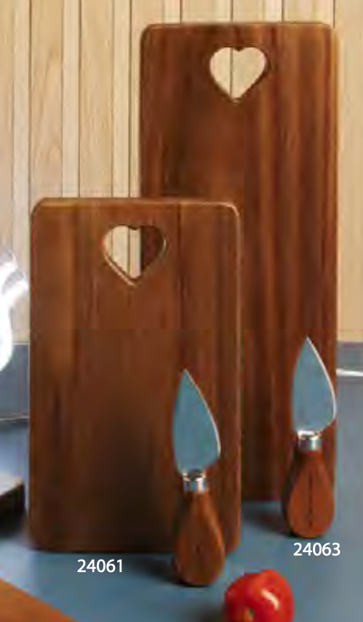 Tagliere acacia con coltellino