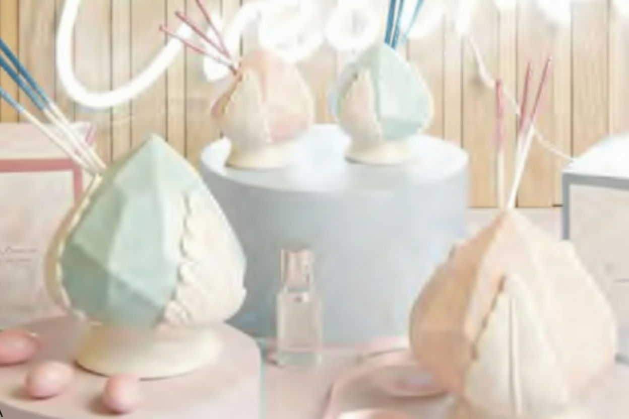 Pumi profumatori ambiente azzurro/rosa