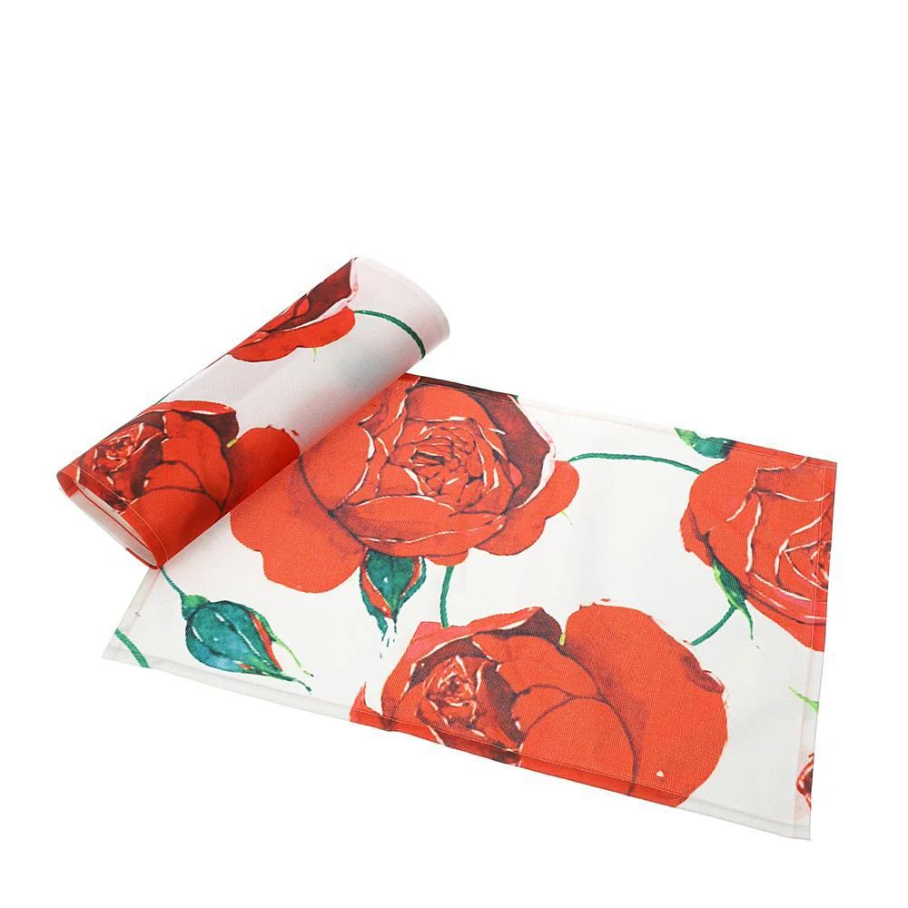 Set 2 tovagliette rose baccart bianco/rosso