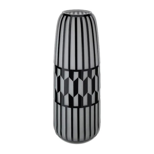 vaso vetro cage sat. bianco dia. 19xh50cm