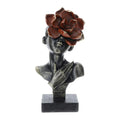 Busto "Dahlia" in resina bronzo/rosso