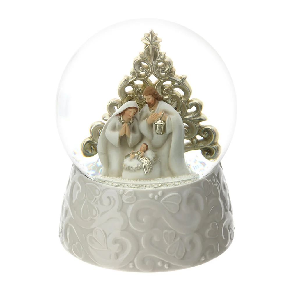 palla acqua neve base porc. dia. 15xh12cm