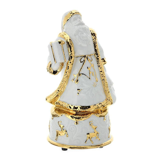 carillon b.natale porc. bianco/oro 21 cm