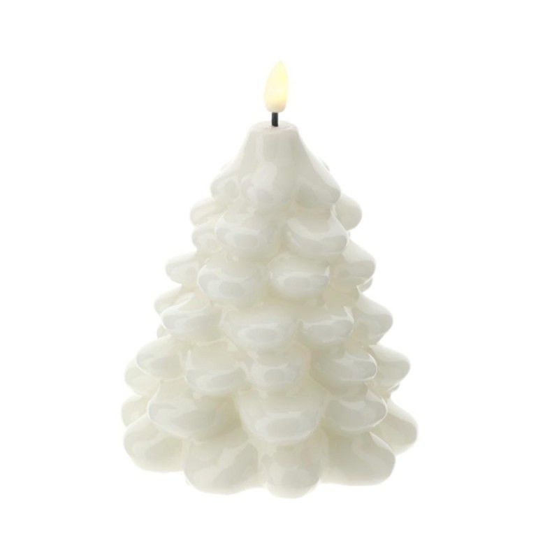 candela led albero bianco dia. 11,5xh13cm