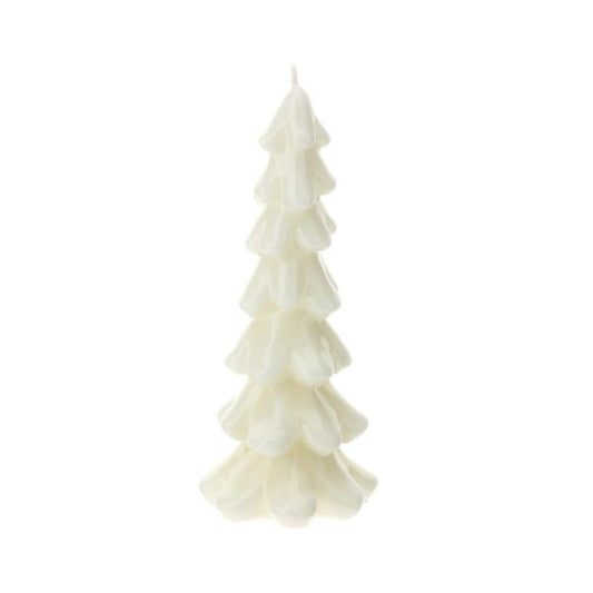 candela albero bianco laccato dia. 11xh24cm