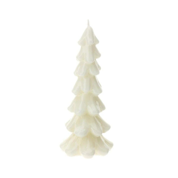 candela albero bianco laccato dia. 9xh21cm