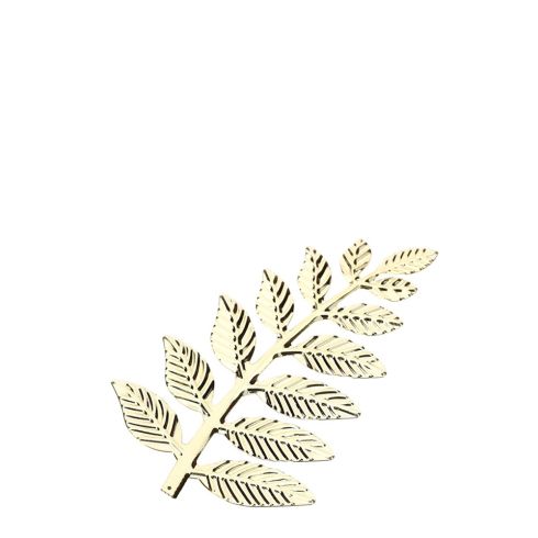 rammento 13 foglie metallo cromo oro 7,5cm