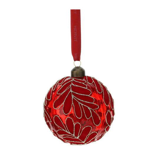 sfera vetro soffiato dia 10cm rossa