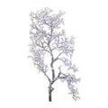 Ramo bianco nevicato c/led H120cm