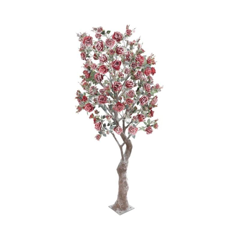 Roseto rose rosse in velluto brinate h250cm