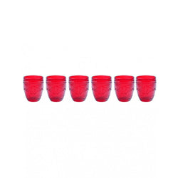 bicchiere rouge rosso set 6pz vetro