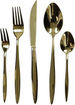 set posate stretch gold 20pz inox