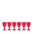 Set calice acqua rouge rosso 6 pz vetro